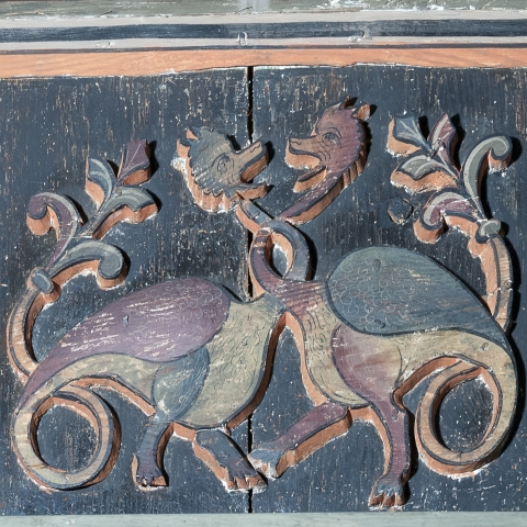 Plafond peint © Georges Puchal/RCPPM