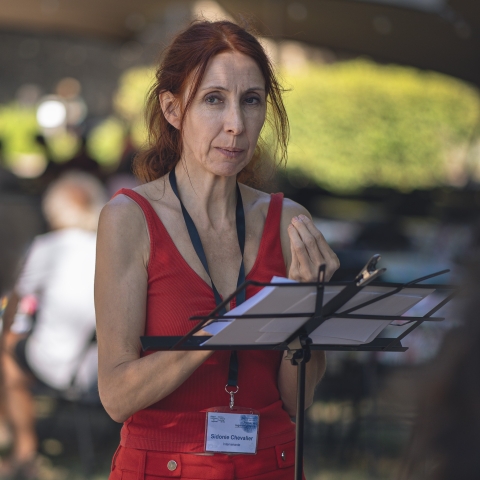 Visite éclectique de l'abbaye - Sidonie Chevalier - Banquet du livre d'été 2025 - © Idriss Bigou-Gilles